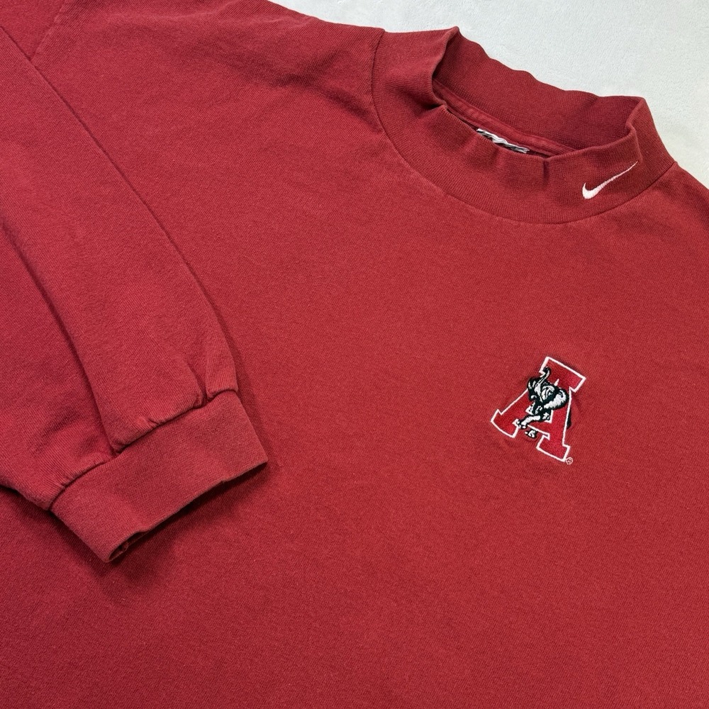Vintage Nike Alabama Crimson Tide Long Sleeve Mock Neck Shirt Vault A Logo XXL